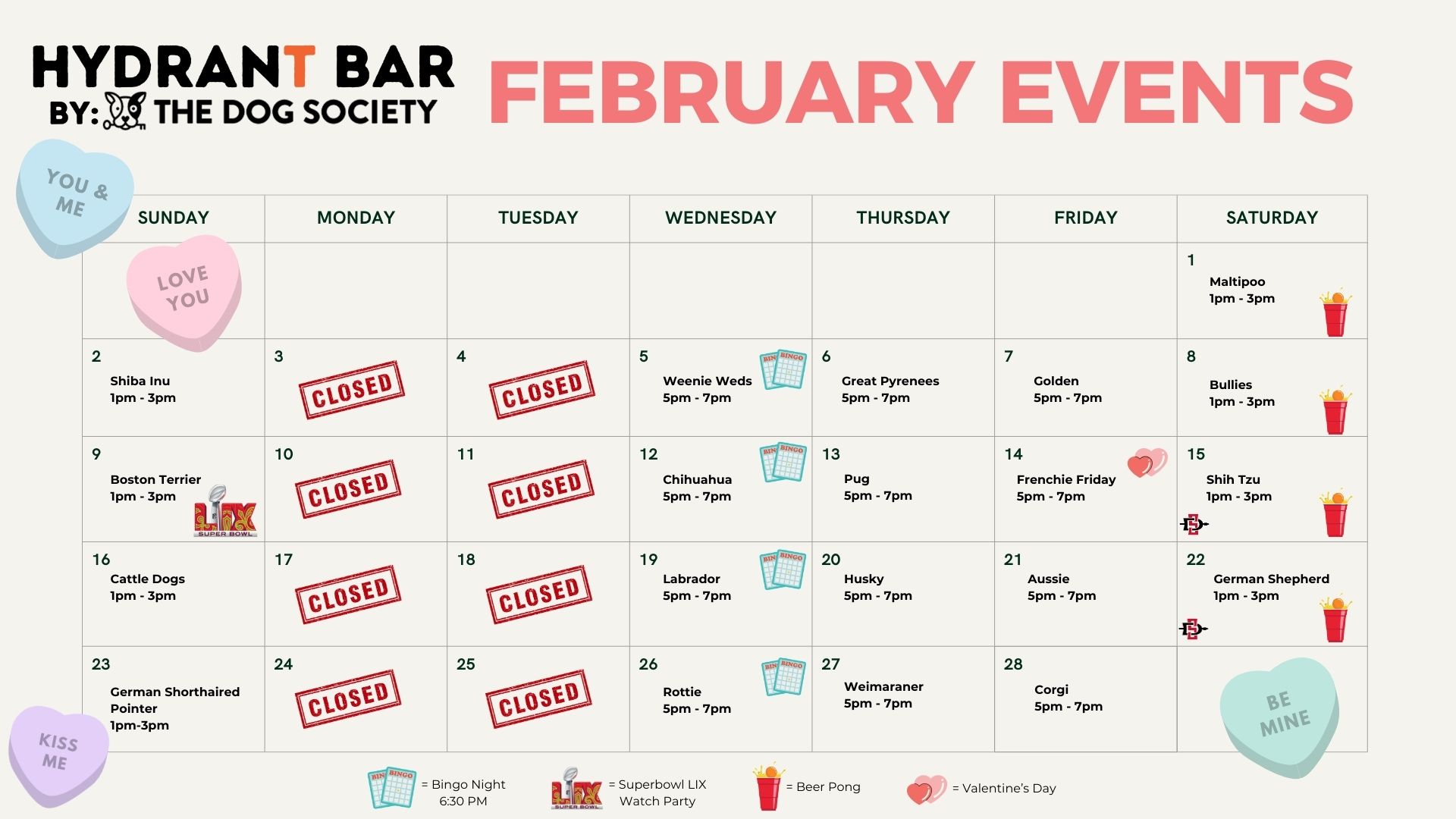 February Event Calendar